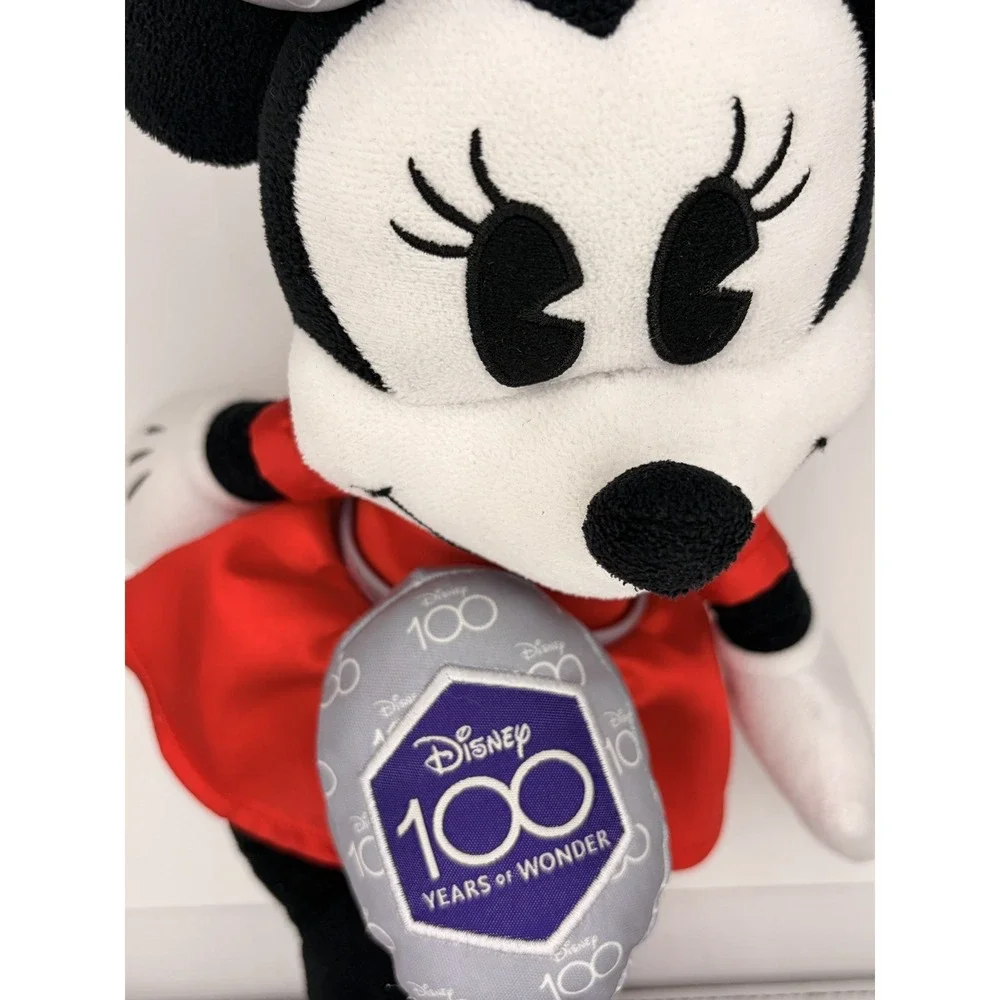 Disney 100 Years of Wonder Minnie Mouse Red Dress Plush Stuffed Toy Collectible